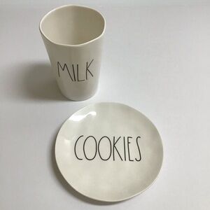 Rae Dunn Milk & Cookies for Santa SET Melamine Plate and Tumbler Christmas Kids